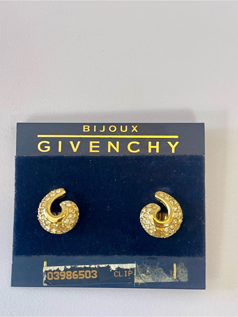 Givenchy Gold-tone Crystal Swirl Clip-On Earrings - Picture 4 of 6